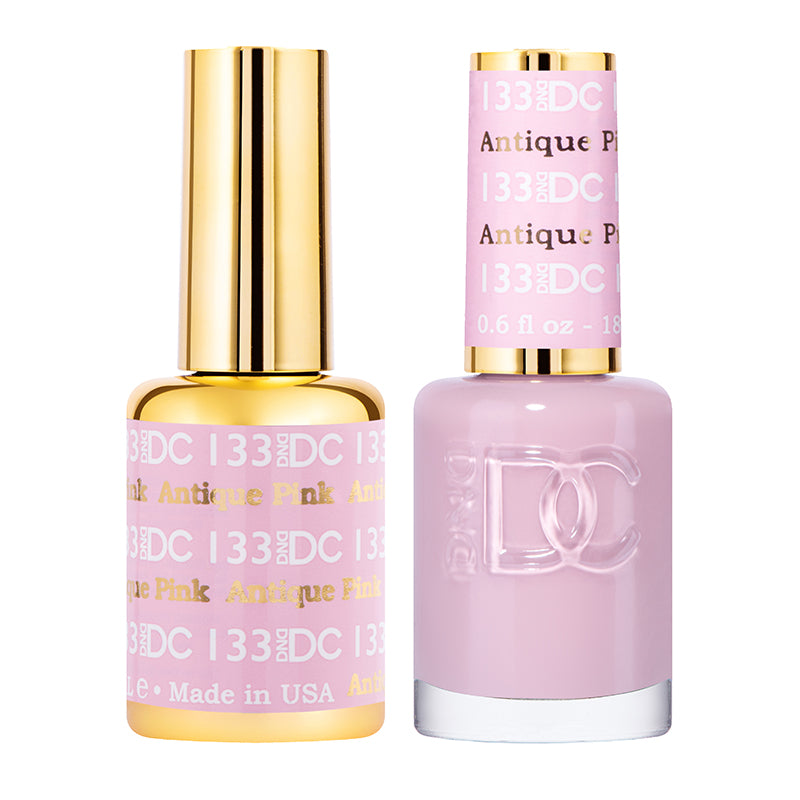 DND DC Duo #133 Rosa Antiguo – Gel + Laca a juego 0.5 fl oz