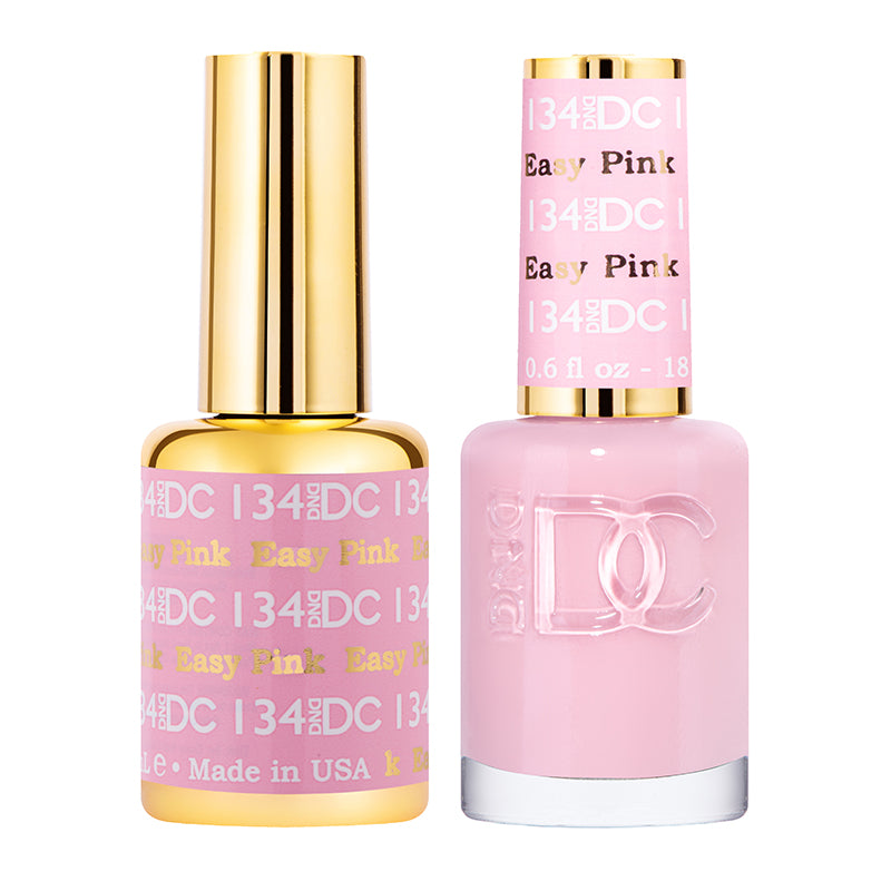 DND DC Duo #134 Easy Pink – Gel + Laca a juego 0.5 fl oz