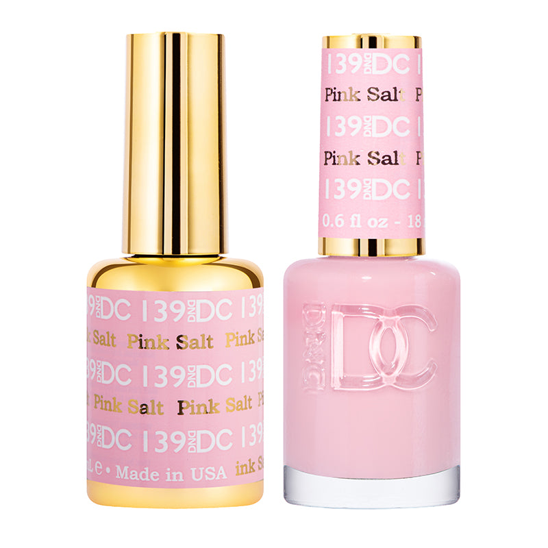 DND DC Duo #139 Pink Salt – Gel + Matching Lacquer 0.5 fl oz