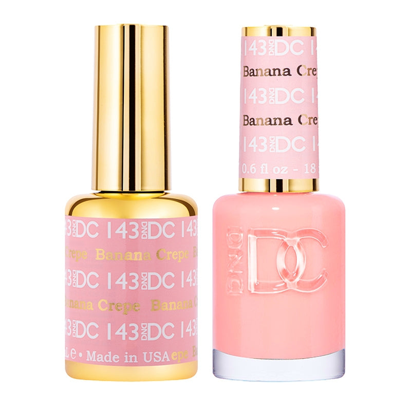 DND DC Duo #143 Banana Crepe – Gel + Laca a juego 0.5 fl oz