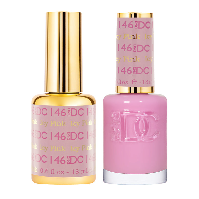 DND DC Duo #146 Rosa Hielo – Gel + Laca a juego 0.5 fl oz