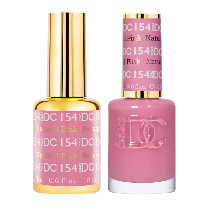 DND DC Duo #154 Natural Pink – Gel + Matching Lacquer 0.5 fl oz