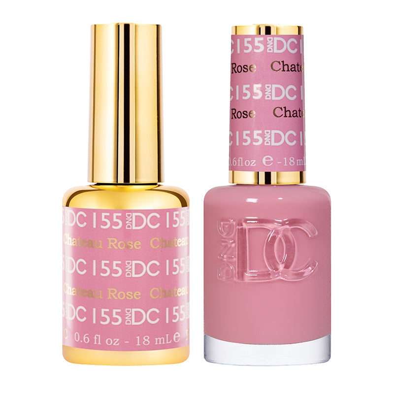 DND DC Duo #155 Chateau Rose – Gel + Laca a juego 0.5 fl oz