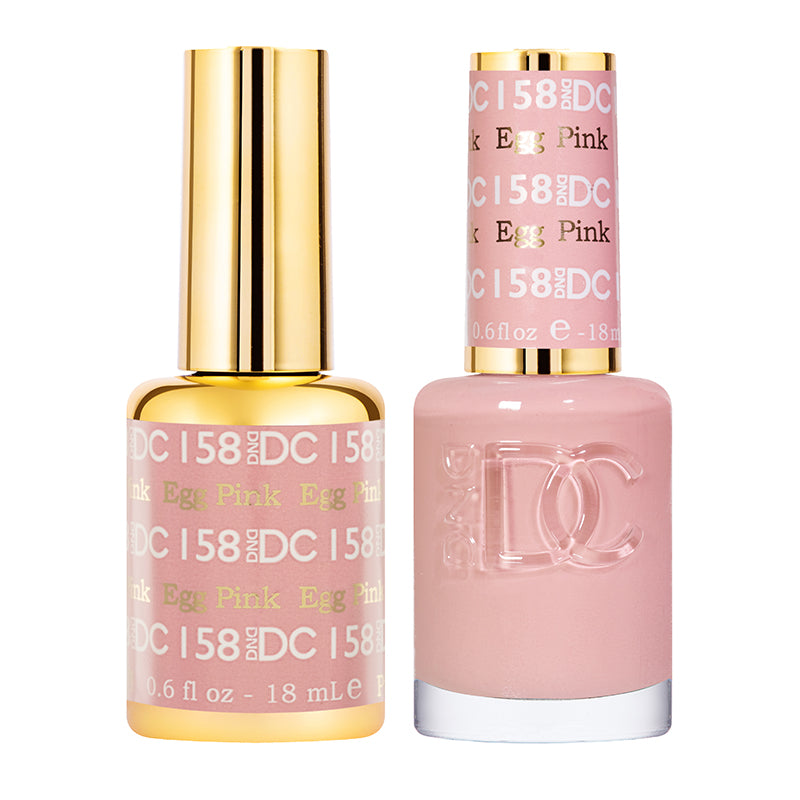 DND DC Duo #158 Rosa Huevo – Gel + Laca a juego 0.5 fl oz