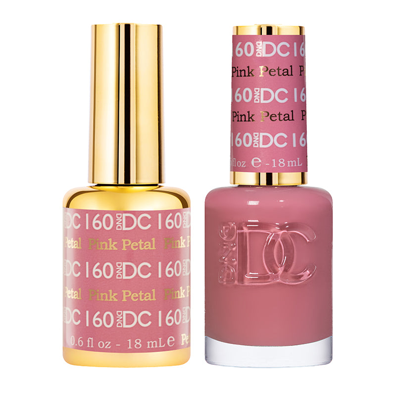 DND DC Duo #160 Pink Petal – Gel + Laca a juego 0.5 fl oz