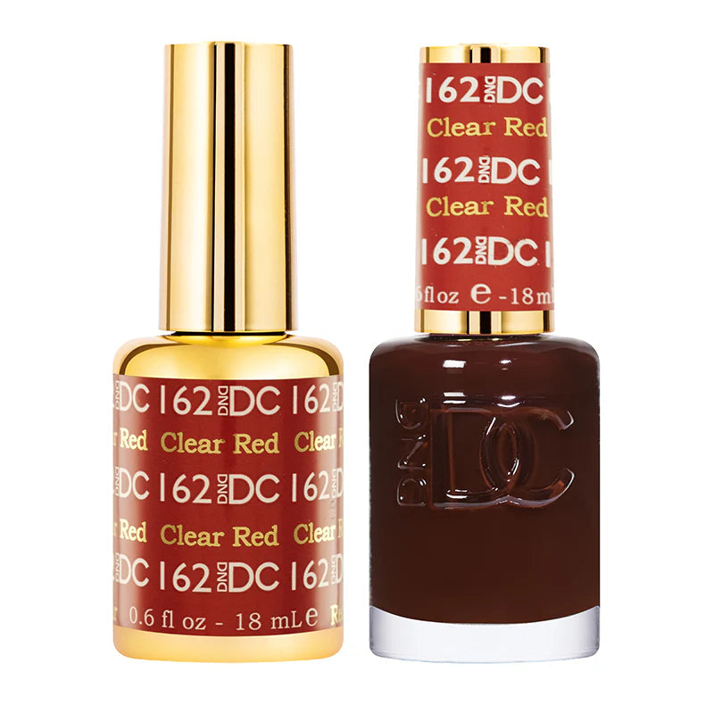 DND DC Duo #162 Rojo Transparente – Gel + Laca a juego 0.5 fl oz