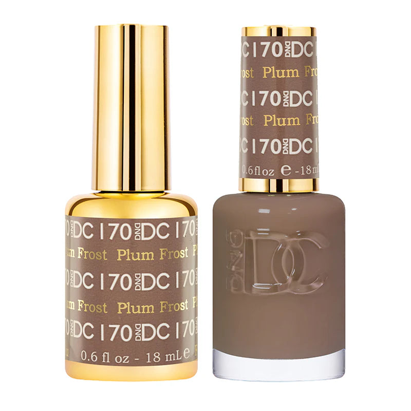 DND DC Duo #170 Plum Frost – Gel + Laca a juego 0.5 fl oz