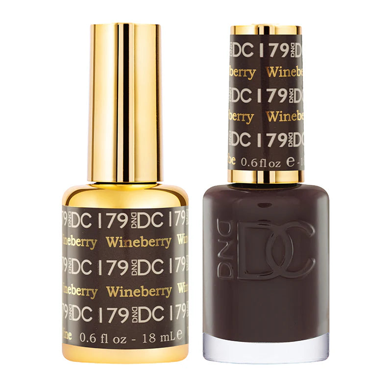 DND DC Duo #179 Wineberry – Gel + Laca a juego 0.5 fl oz