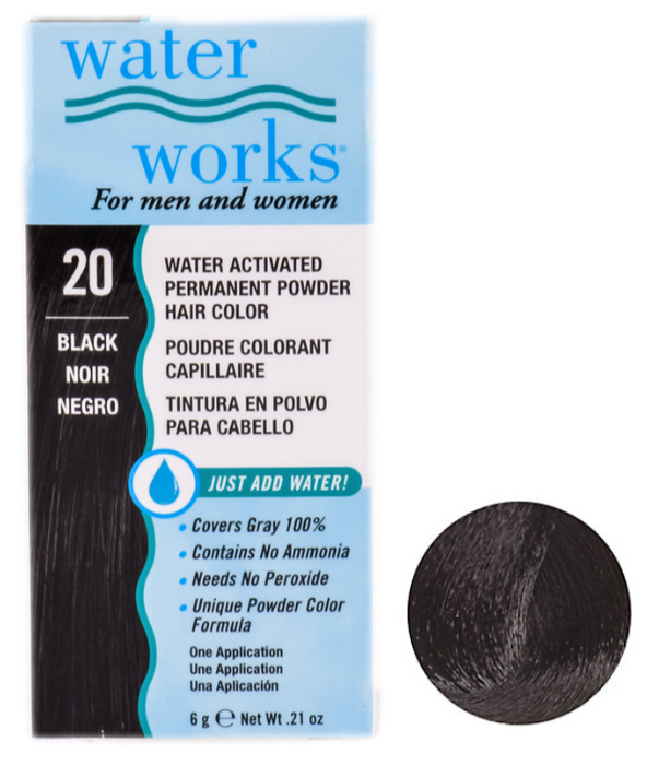 Water Works - Permanent Powder Hair Color - #20 Black