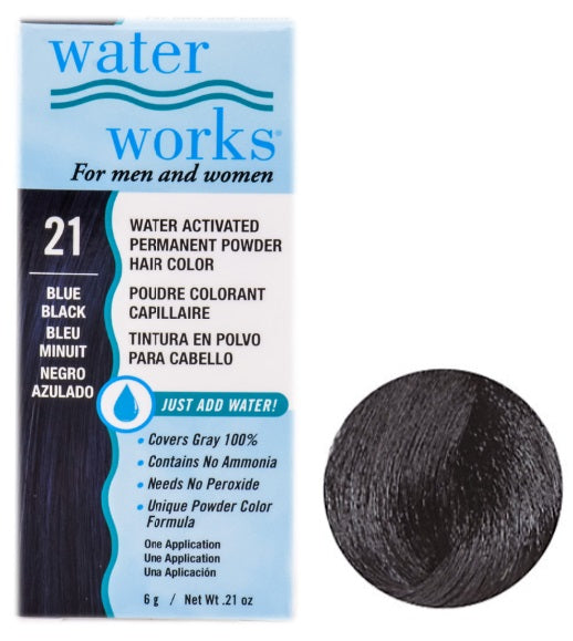 Water Works - Permanent Powder Hair Color - #21 Blue Black
