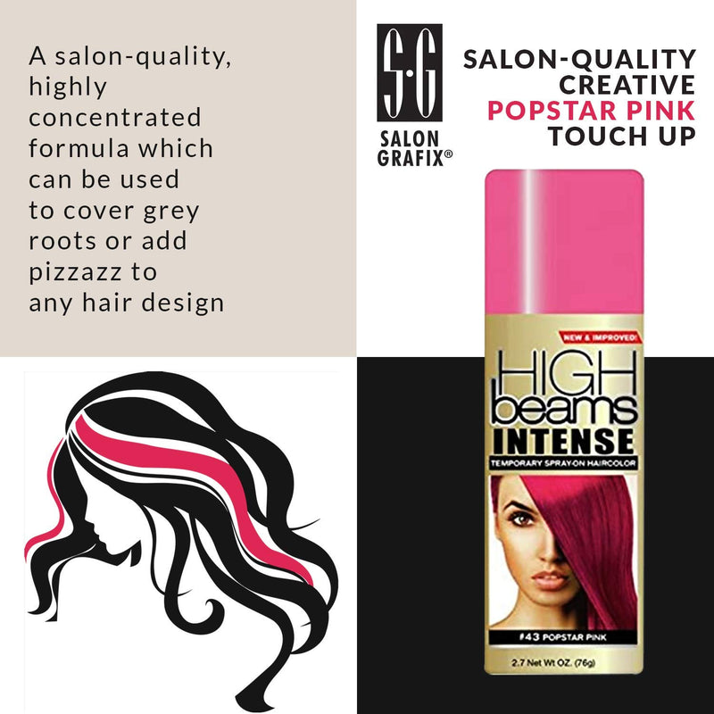 High Beams - Temporary Spray-On Hair Color - #22 Popstar Pink 2.7 oz