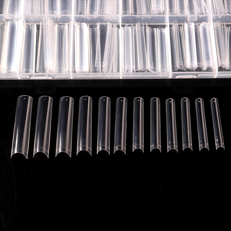 Soft Gel Tips 12 Sizes Extra Long Half Cover - Clear - 240pcs (2 Boxs)