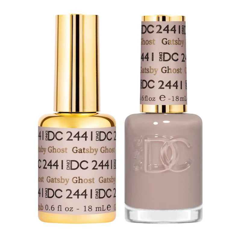 DND DC Duo #2441 Gatsby Ghost – Gel + Laca a juego 0.5 fl oz