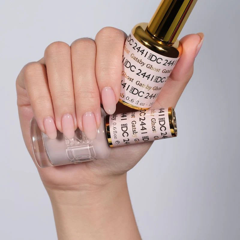 DND DC Duo #2441 Gatsby Ghost – Gel + Laca a juego 0.5 fl oz