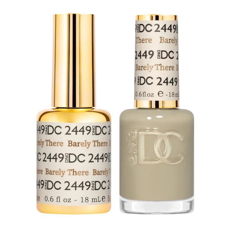 DND DC Duo #2449 Barely There – Gel + Laca a juego 0.5 fl oz
