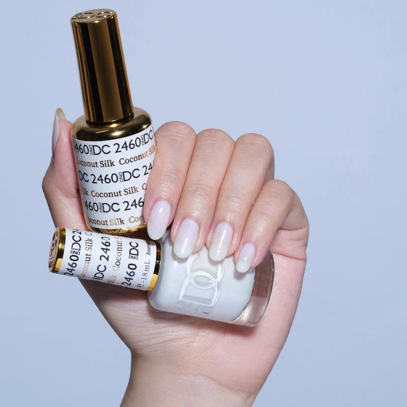 DND DC Duo #2460 Seda de Coco – Gel + Laca a juego 0.5 fl oz