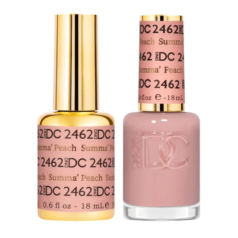 DND DC Duo #2462 Summa' Peach – Gel + Laca a juego 0.5 fl oz