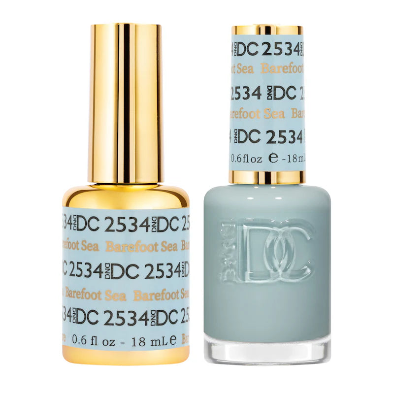 DND DC Duo #2534 Barefoot Sea – Gel + Laca a juego 0.5 fl oz