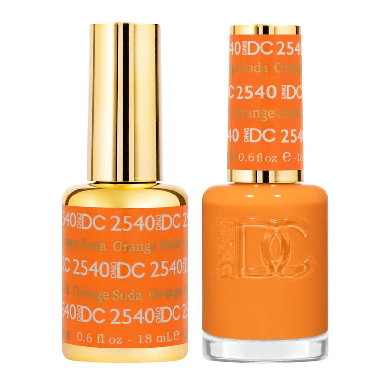 DND DC Duo #2540 Naranja Refresco – Gel + Laca a juego 0.5 fl oz