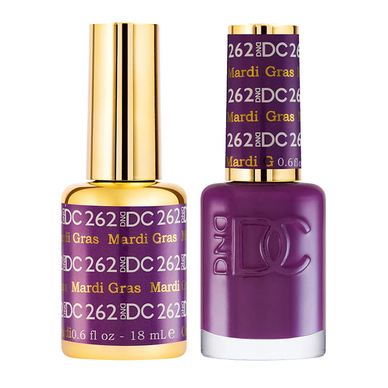 DND DC Duo #262 Mardi Gras – Gel + Laca a juego 0.5 fl oz