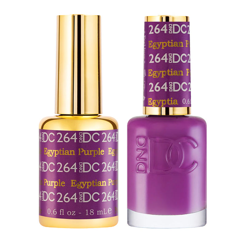 DND DC Duo #264 Morado Egipcio – Gel + Laca a juego 15 ml