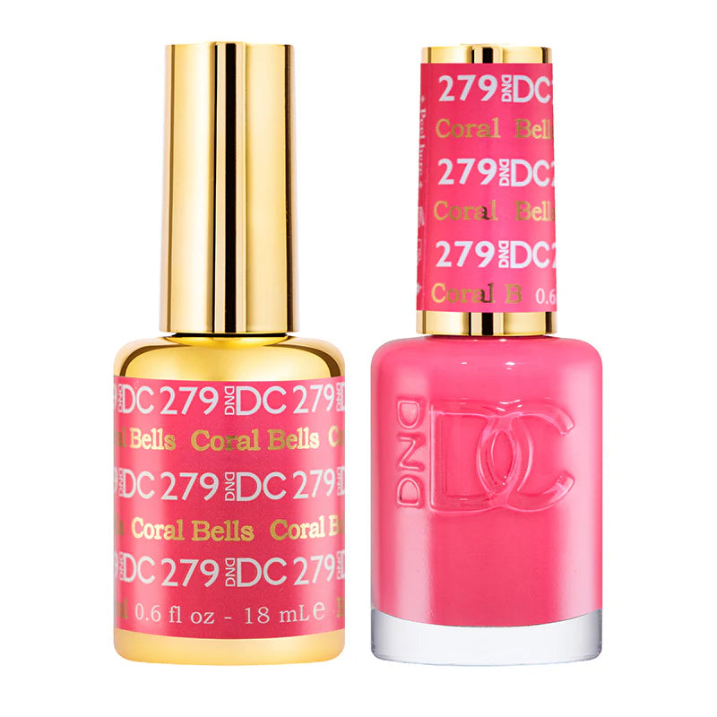 DND DC Duo #279 Coral Bells – Gel + Laca a juego 0.5 fl oz