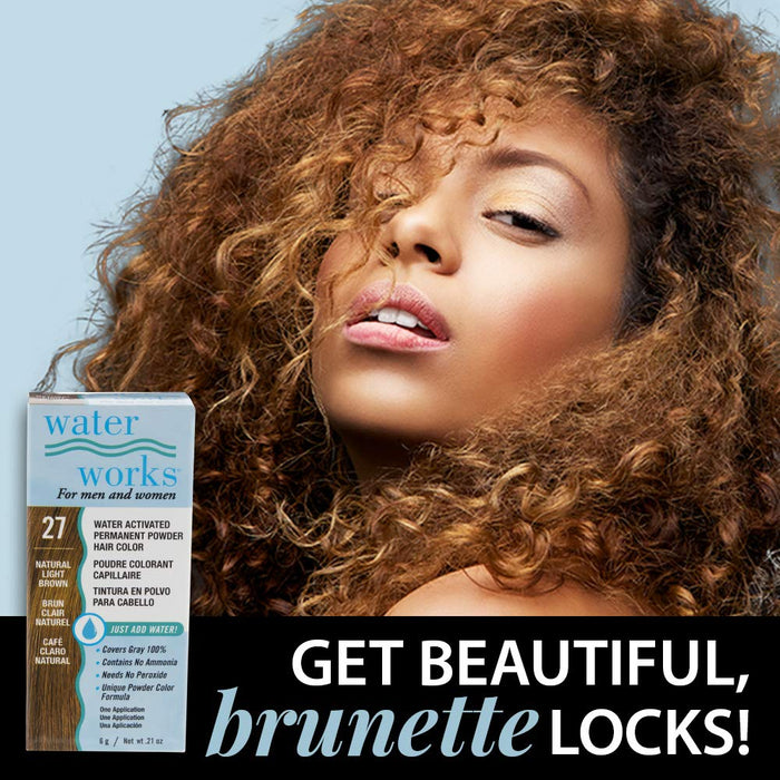 Water Works - Permanent Powder Hair Color - #27 Natural Light Brown (6 Pack)