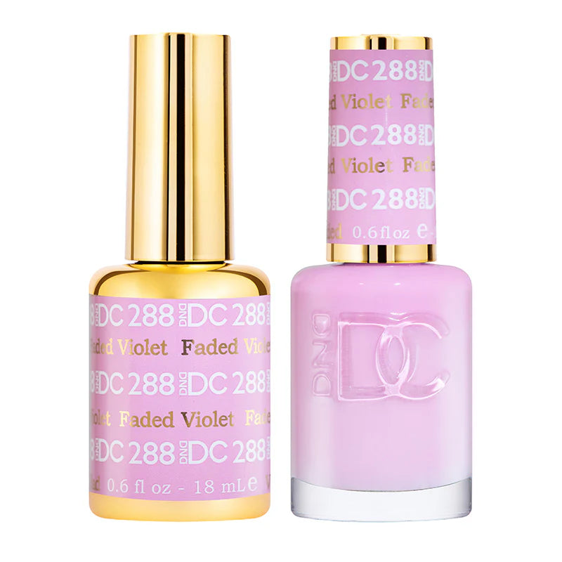 DND DC Duo #288 Violeta Desvanecido – Gel + Laca a juego 15 ml