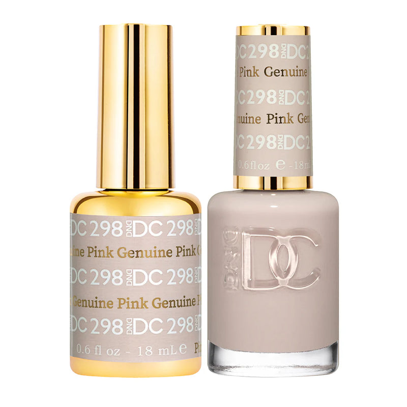 DND DC Duo #298 Rosa Genuino – Gel + Laca a juego 0.5 fl oz