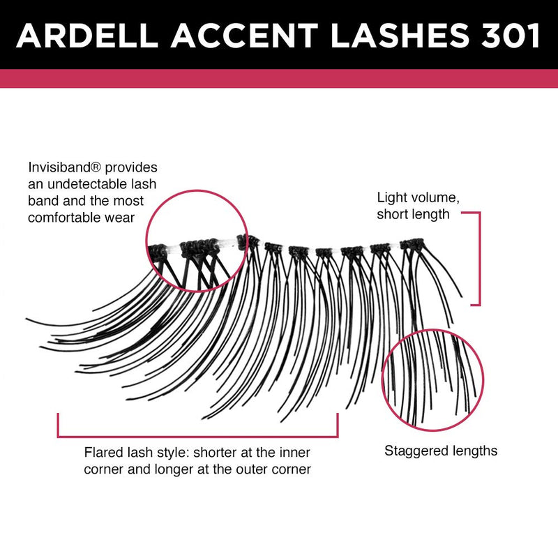 Ardell - Pestañas postizas en tira - Accent 311 (Paquete de 4)