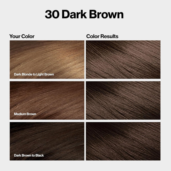 Revlon ColorSilk Permanent Hair Color #30 Dark Brown (3 Pack)