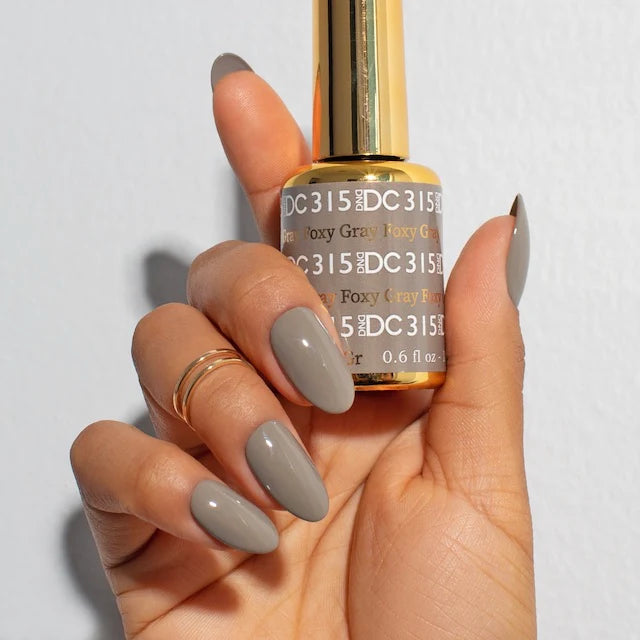 DND DC Duo #315 Foxy Gray – Gel + Laca a juego 0.5 fl oz