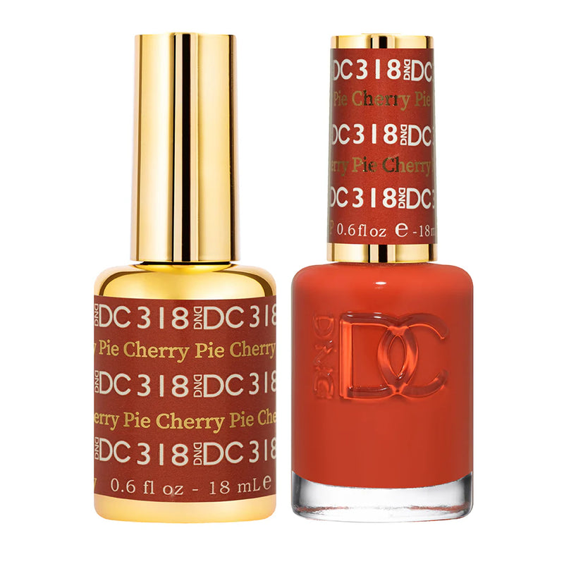 DND DC Duo #318 Cherry Pie – Gel + Laca a juego 0.5 fl oz