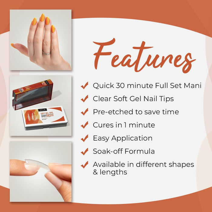 IBD - Soft Gel Tips - Short Almond