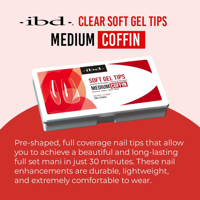 IBD - Soft Gel Tips - Medium Coffin