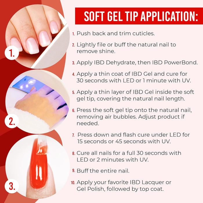 IBD - Soft Gel Tips - Medium Coffin