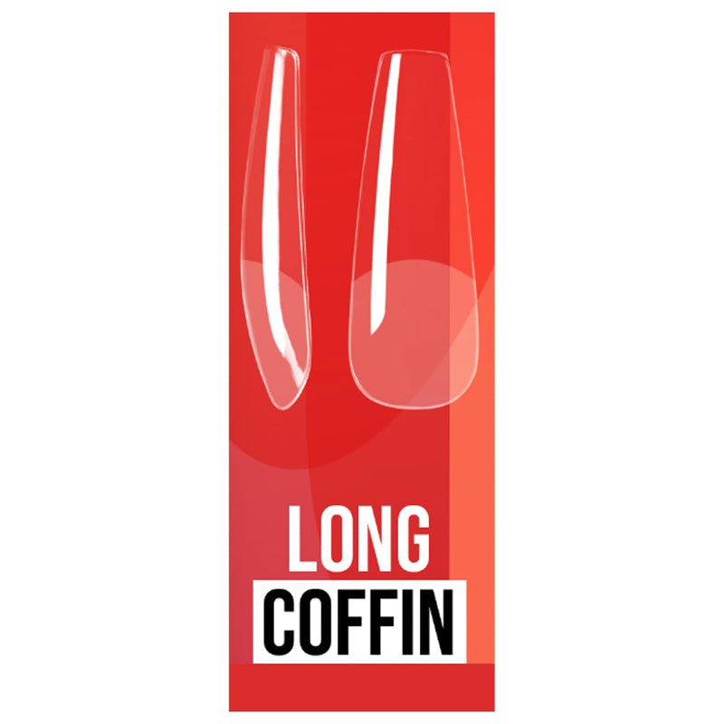 ibd - Soft Gel Tips - Long Coffin (504 Tips)