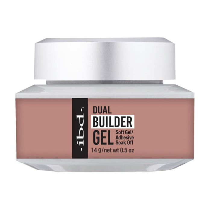 ibd - Dual Builder Gel - Soft Gel/Adhesive - Warm Nude 0.5 oz