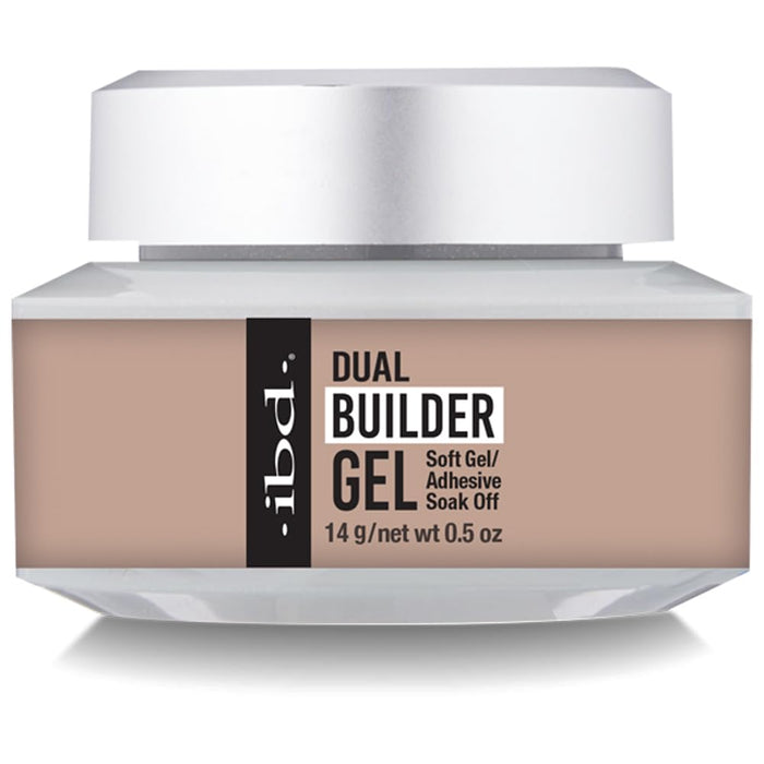 IBD - Dual Builder Gel - Soft Gel/Adhesive Cool Nude 0.5 oz