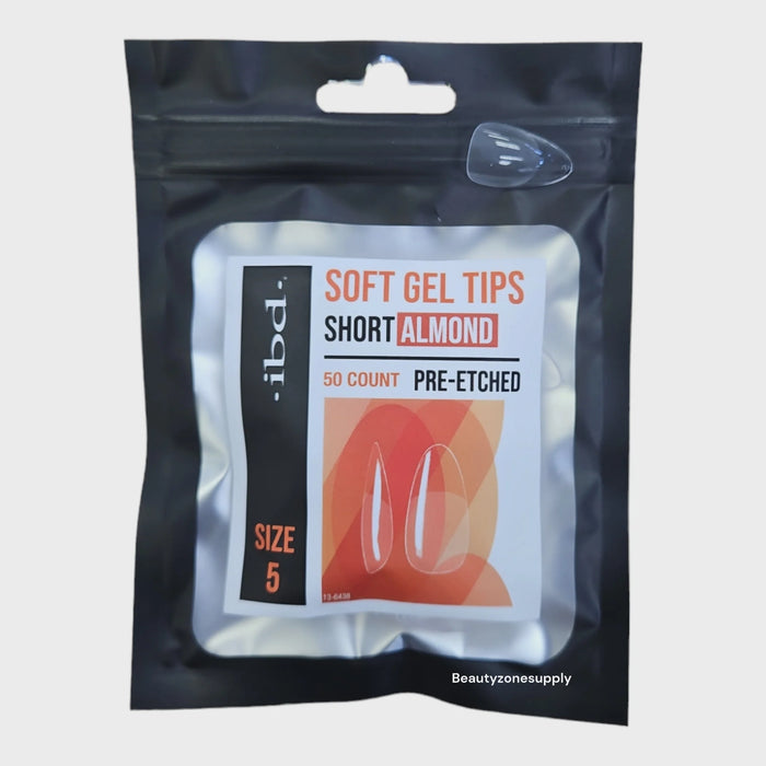 ibd - Soft Gel Tips Refill - Short Almond #5 (50ct) (3 Pack)