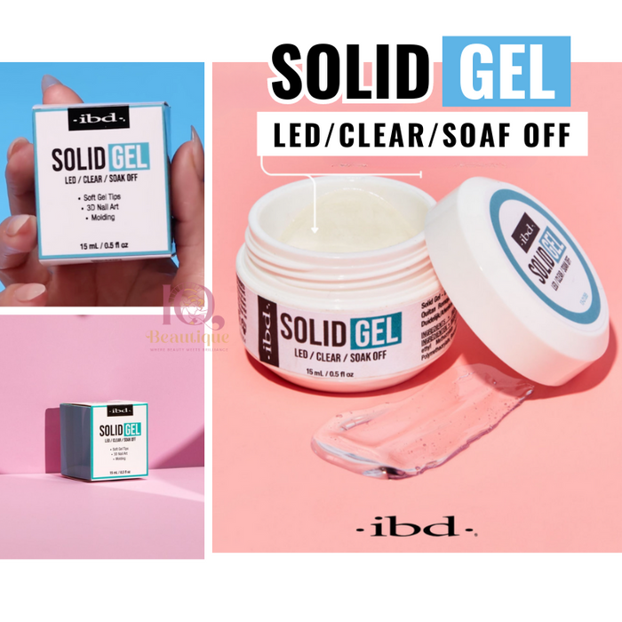 IBD Solid Gel - 3D Art, Mod/Carve, Rhinestones, Charms, Soft Tip Adhesive 0.5oz