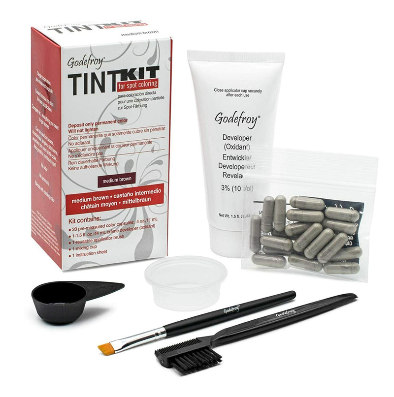 Godefroy Tint Kit Hair Color - Medium Brown (20 Application)