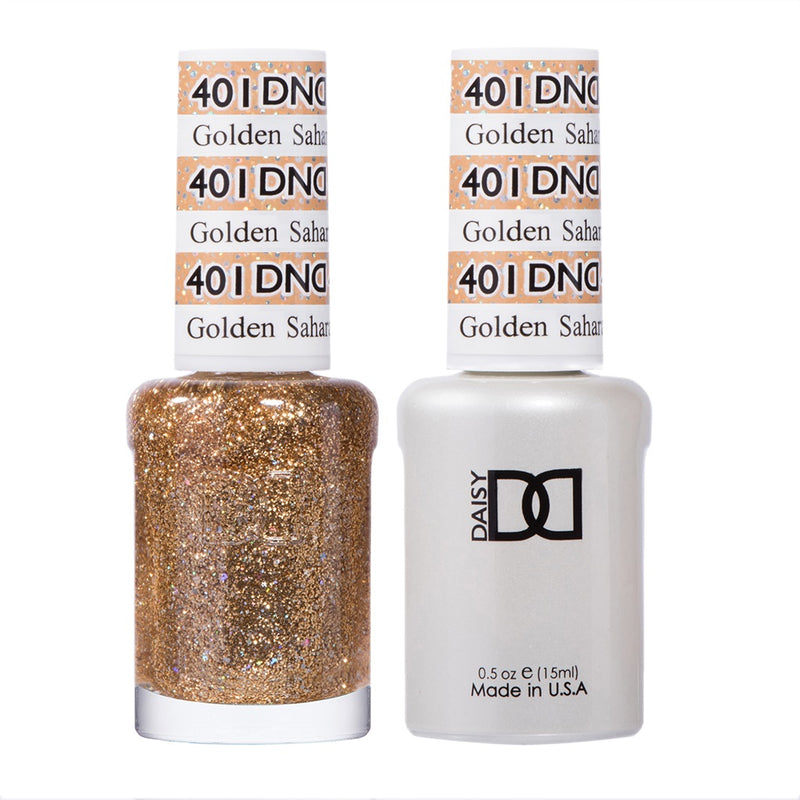 Gel y laca DND n.° 401 Golden Sahara Star – 14 ml (0,5 fl oz) UV/LED Soak Off