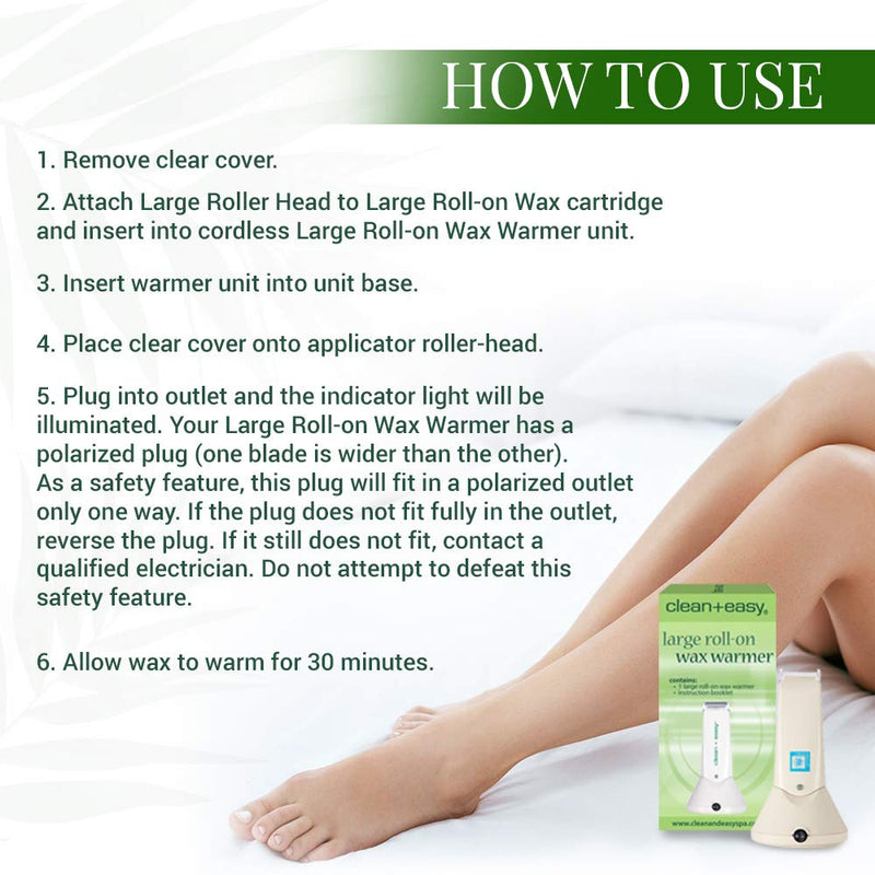 Clean+Easy - Portable Waxer Rechargeable Roll-On Waxer