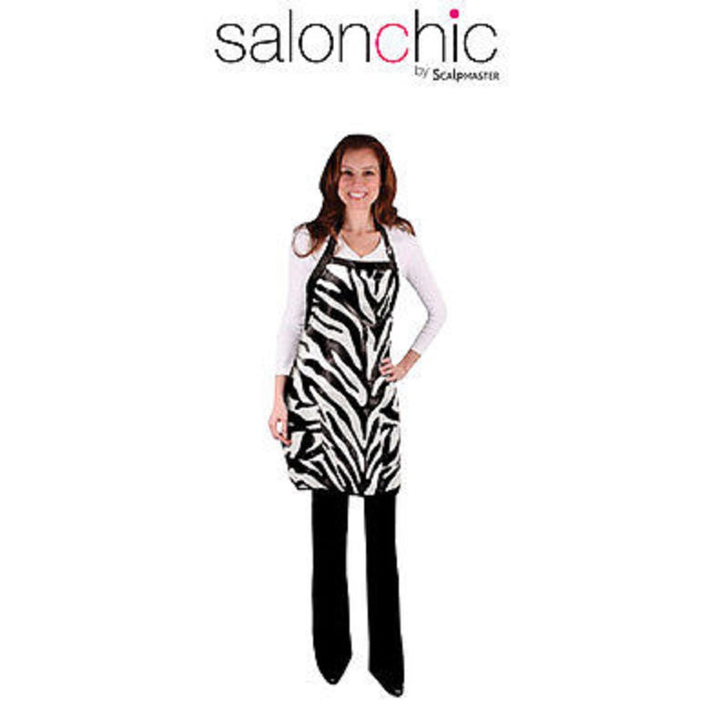 Salonchic - Delantal de cebra para salón de belleza y spa - #4058