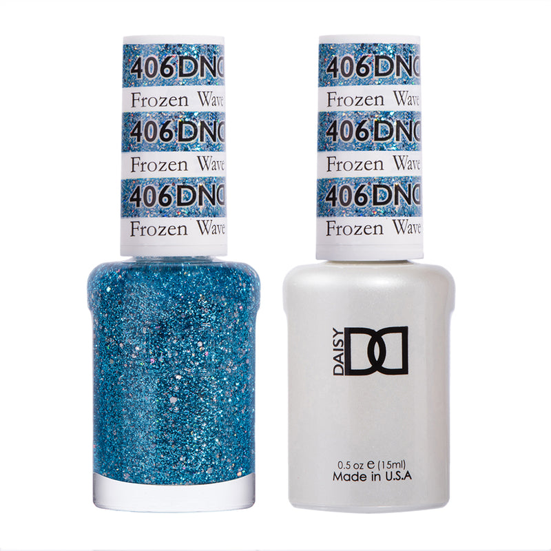 Gel y laca DND n.° 406 Frozen Wave – 14 ml (0,5 fl oz) UV/LED Soak Off