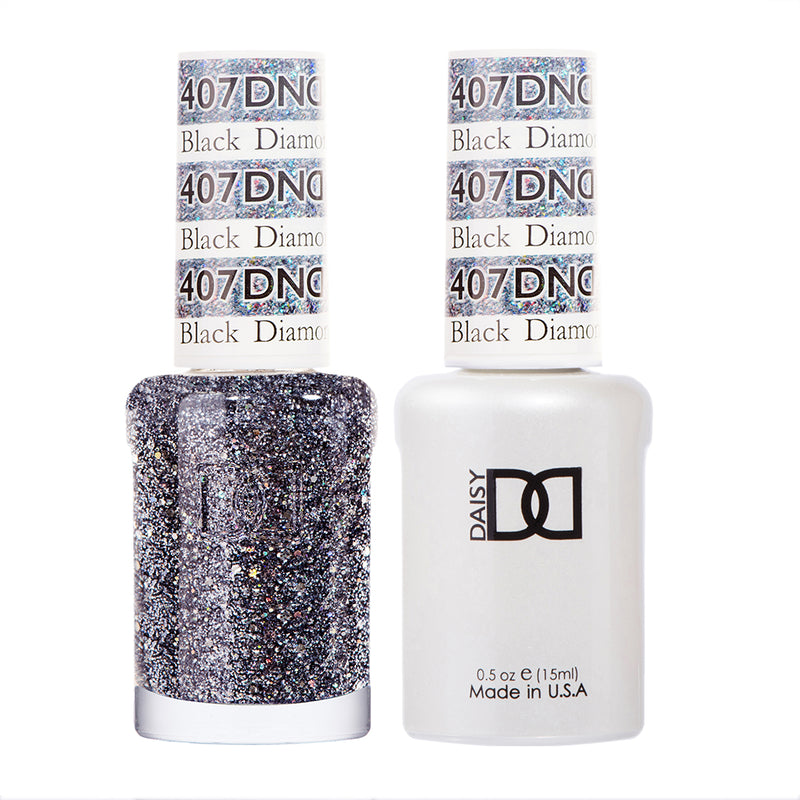 DND Gel & Lacquer #407 Black Diamond Star