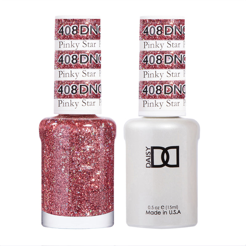 Gel y laca DND n.° 408 Pinky Star – 14 ml (0,5 fl oz) UV/LED Soak Off