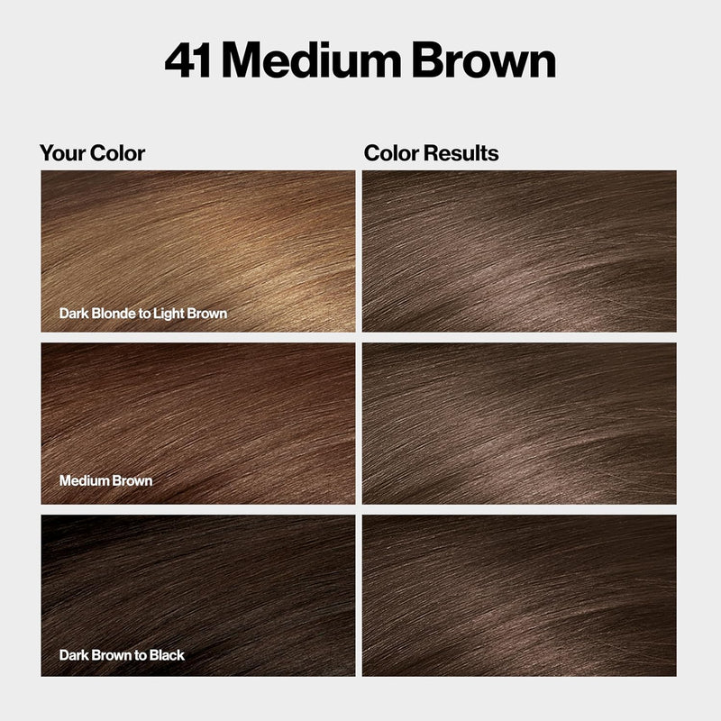 Revlon - ColorSilk Permanent Hair Color - #41 Medium Brown (3 Pack)