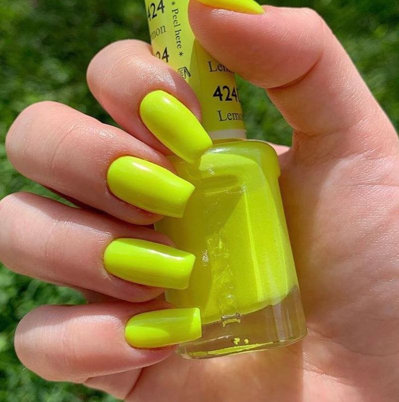 Gel y laca DND n.° 424 Jugo de limón – 15 ml (0,5 fl oz) Eliminación UV/LED
